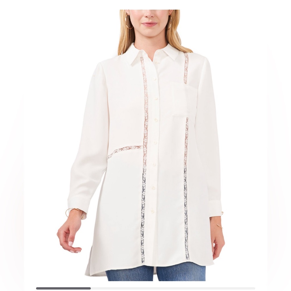 NWOT white tunic blouse Vince Camuto